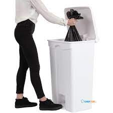 Mülleimer mit Pedal Jantex 87L - Weiss